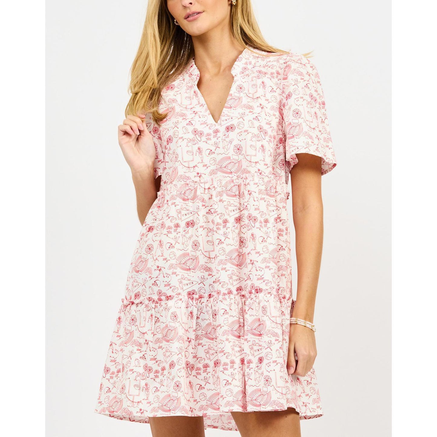 Mary Square Ivy Mini Team Toile Red And Black