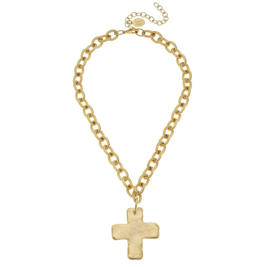 Susan Shaw Solid Cross Necklace