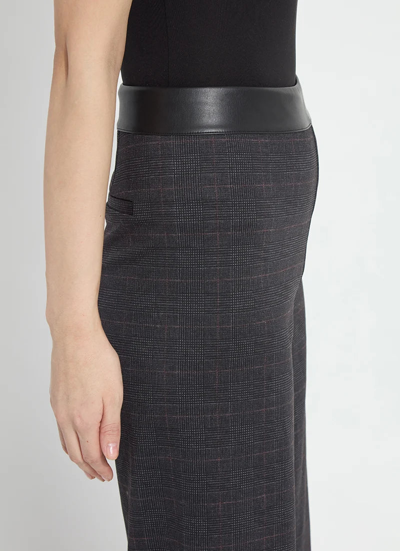 Lysse Denver Hi Waist Wide Leg Printed Ponte Midnight Manor Plaid