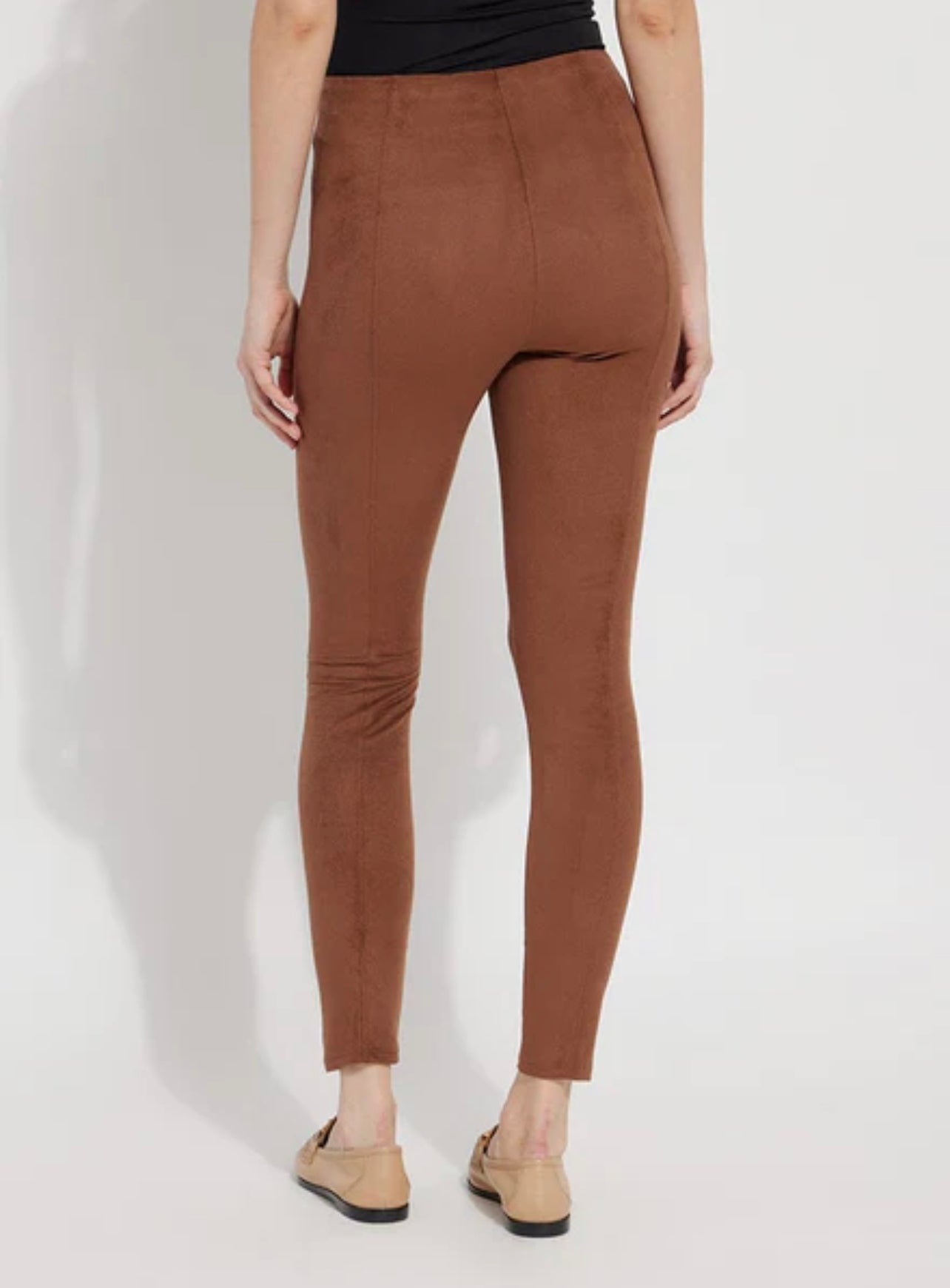 Lysse Hi Waist Suede Legging - Whiskey