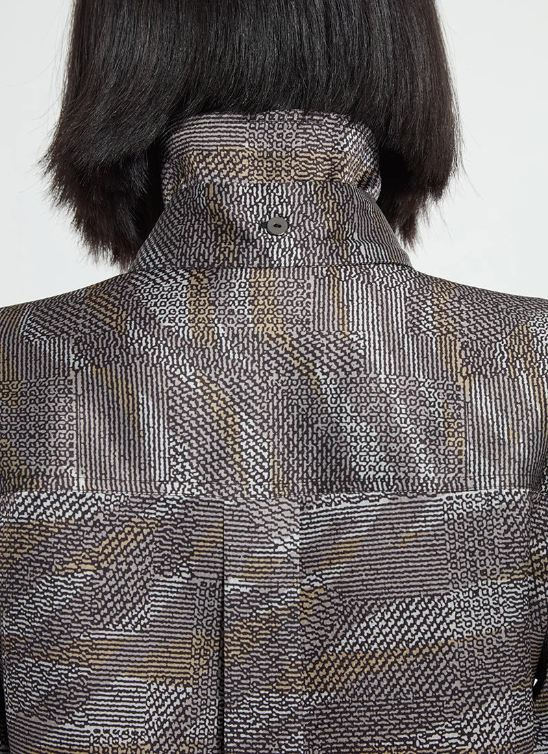 Lysse Maxine Convertible Tie Satin Shirt Textural Beat