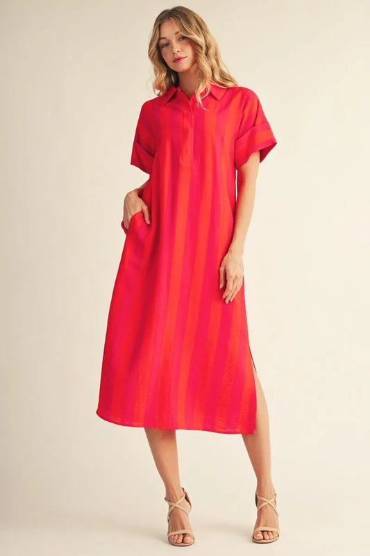 Sunset Sorbet Midi Dress