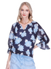Joy Joy Midnight Floral Peasant Top