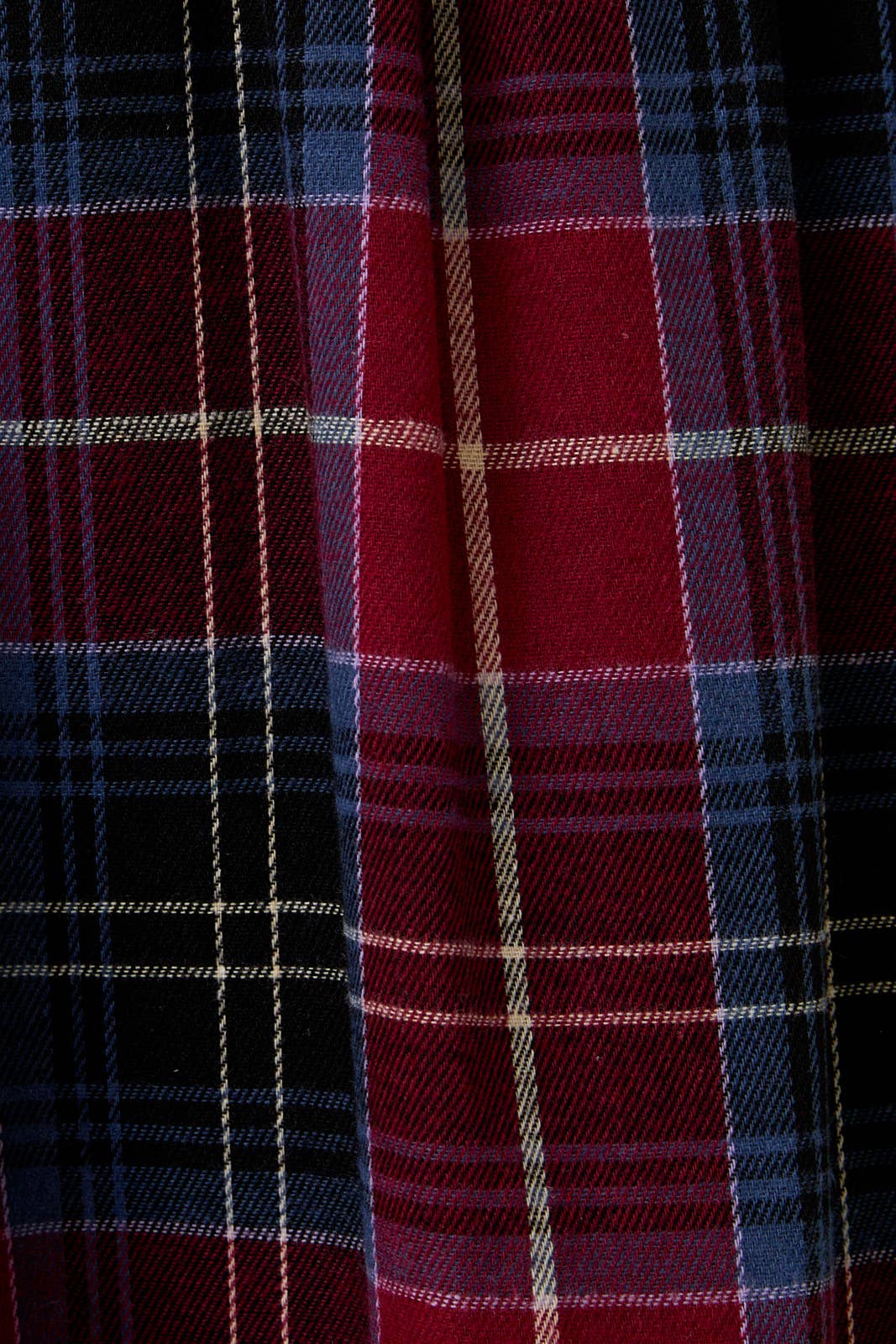 Plaid Tiered Maxi Skirt Berry