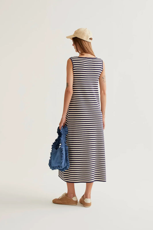Riviera Navy Stripe Maxi