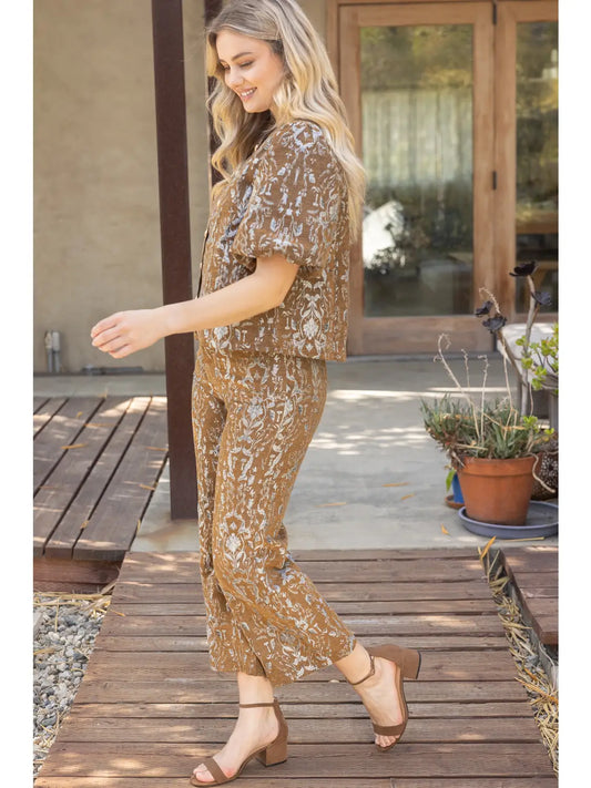 Floral Luxe Wide Leg Pants