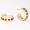 Georgina Earrings Garnet and Black