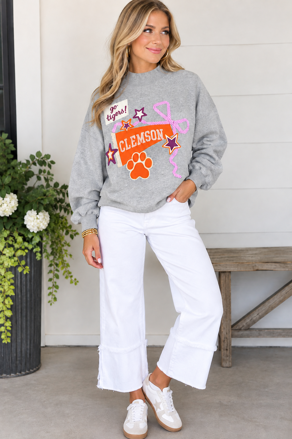 Clemson Patch Mockneck