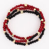 Junie Stack Bracelets Garnet and Black