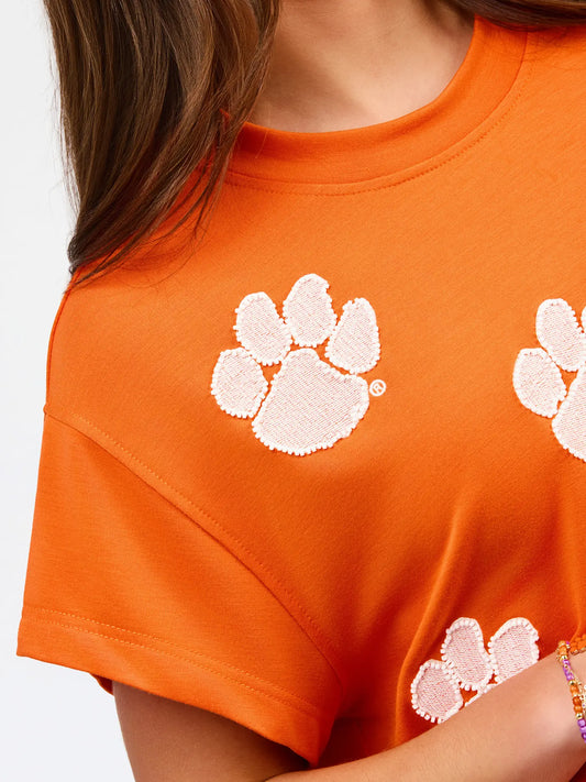 Mary Square Emily Paws Top Clemson