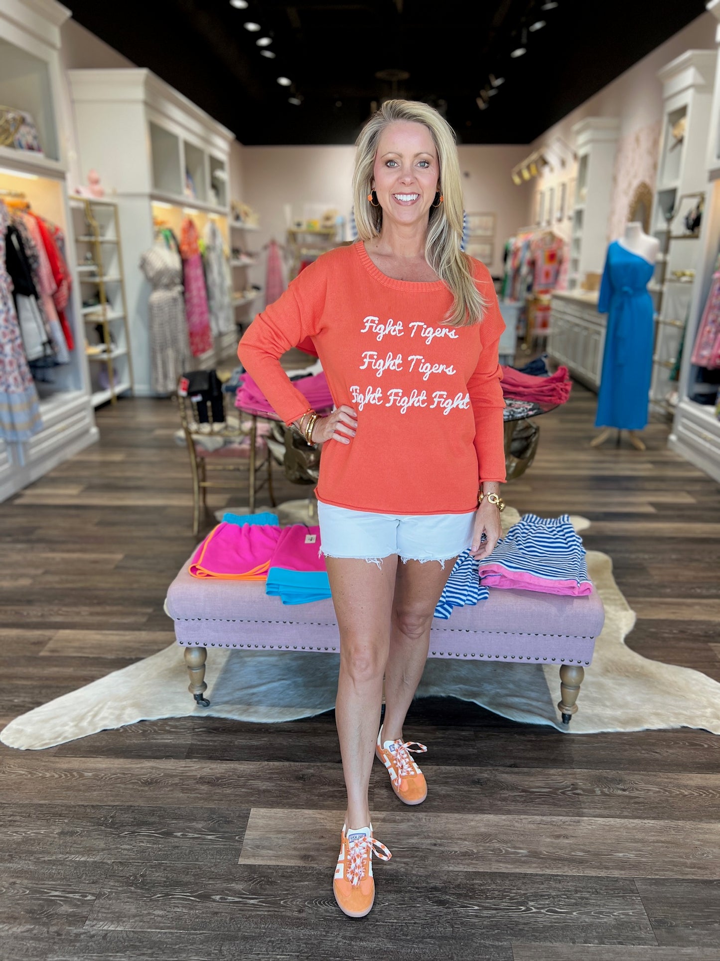 Orange Fight Tigers Sweater