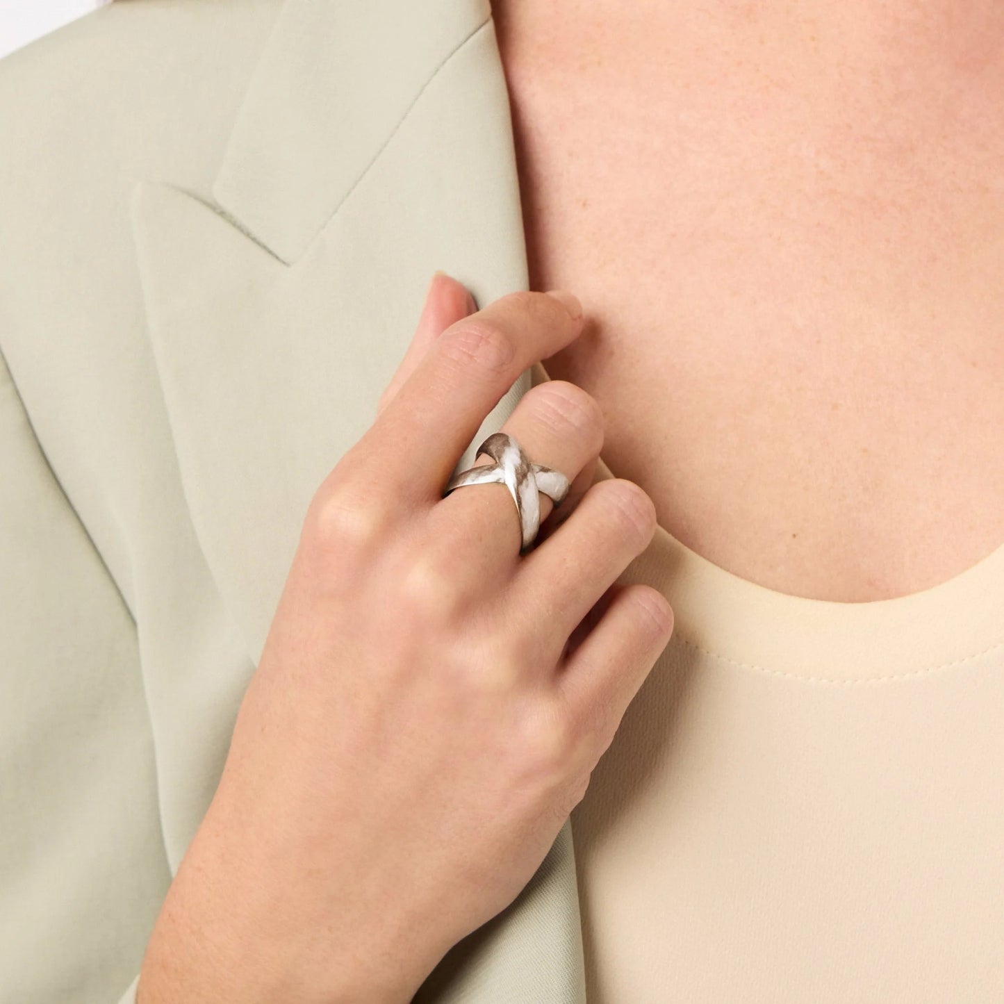 Julie Vos Catalina X Ring Silver