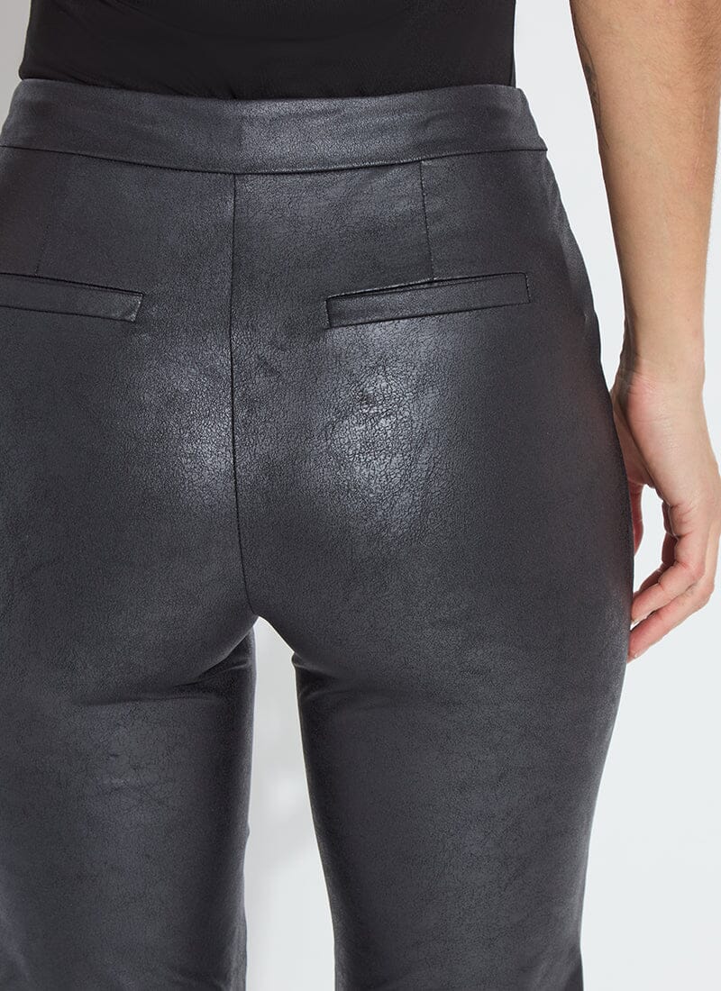 Lysse Foiled Vegan Leather Pant Black