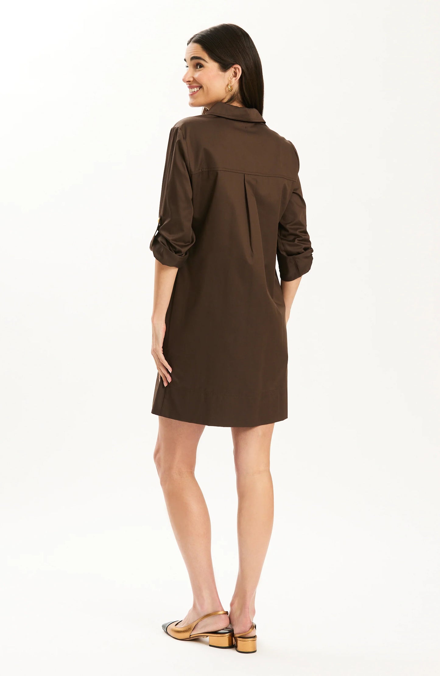 Tyler Boe Rory Shirtdress Demitasse