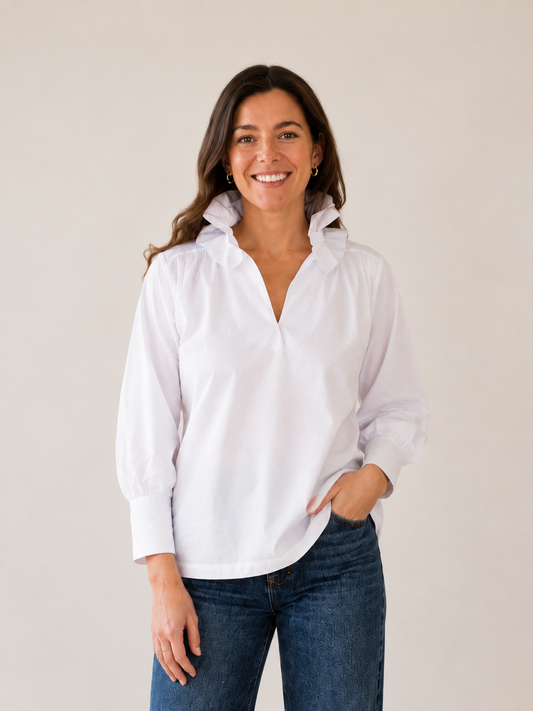 House of MBR Classic White Harper Estate Top