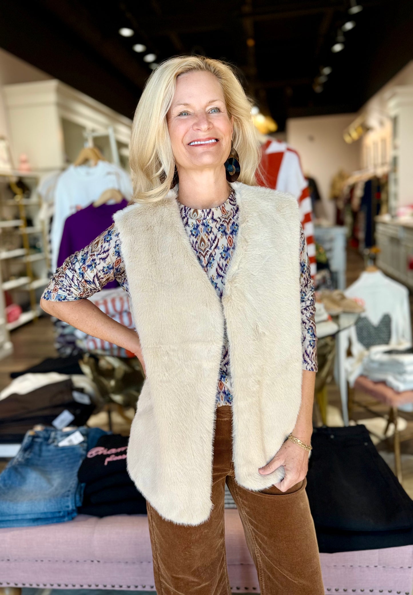 Faux Fur Oversized Vest