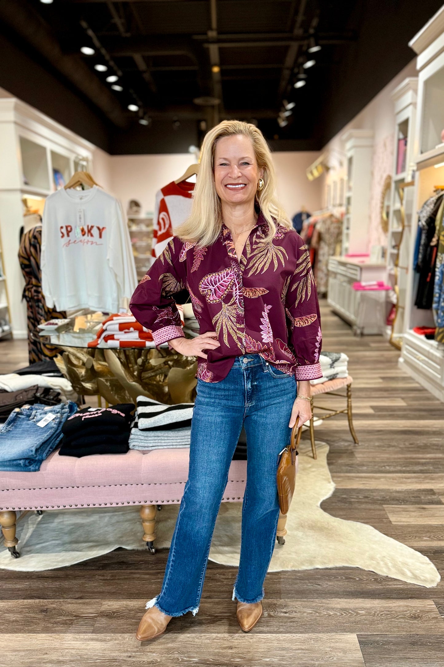 Maude Vivante Elsa Top Wine Flora