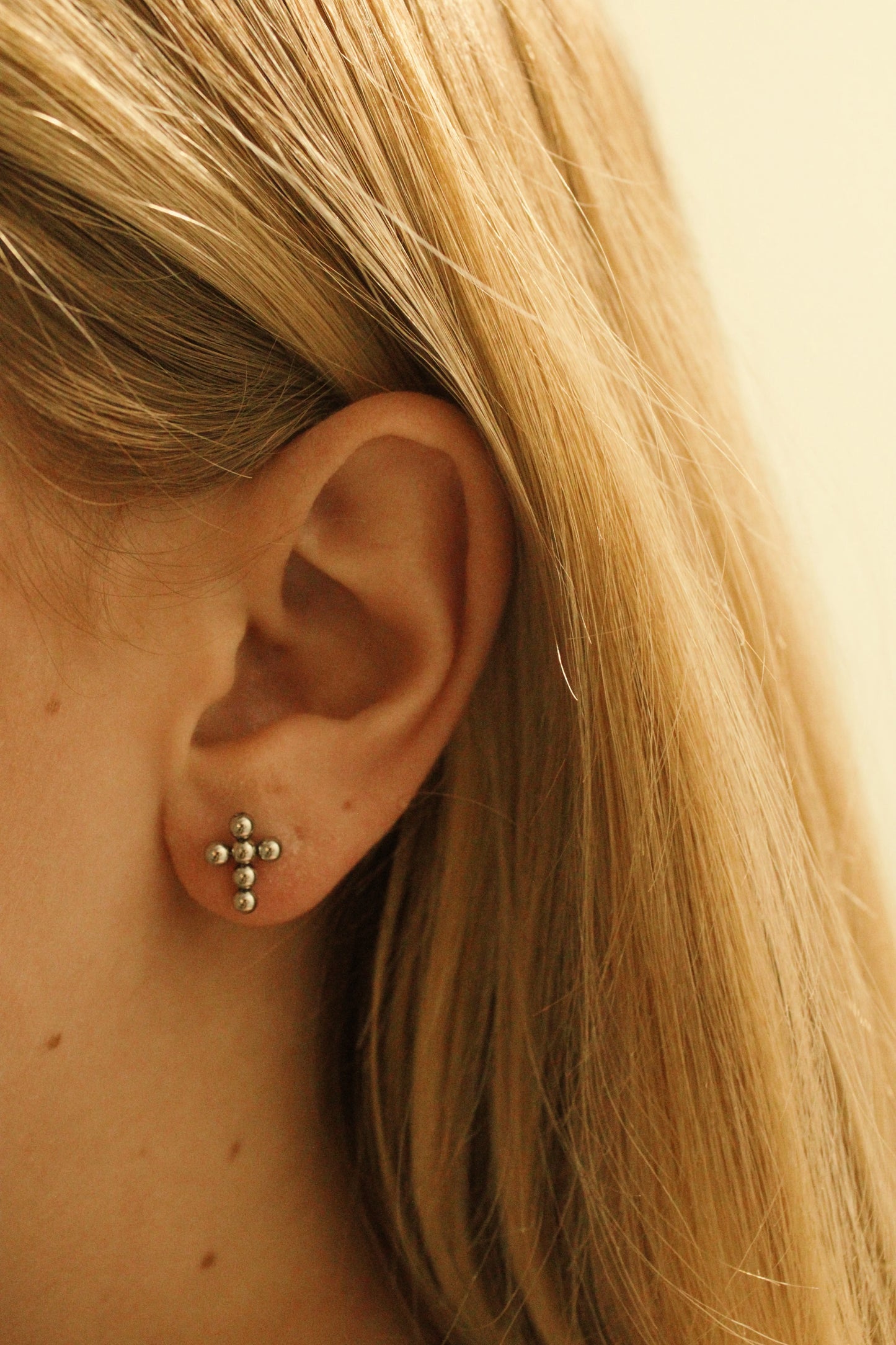 The Bella Silver Cross Stud