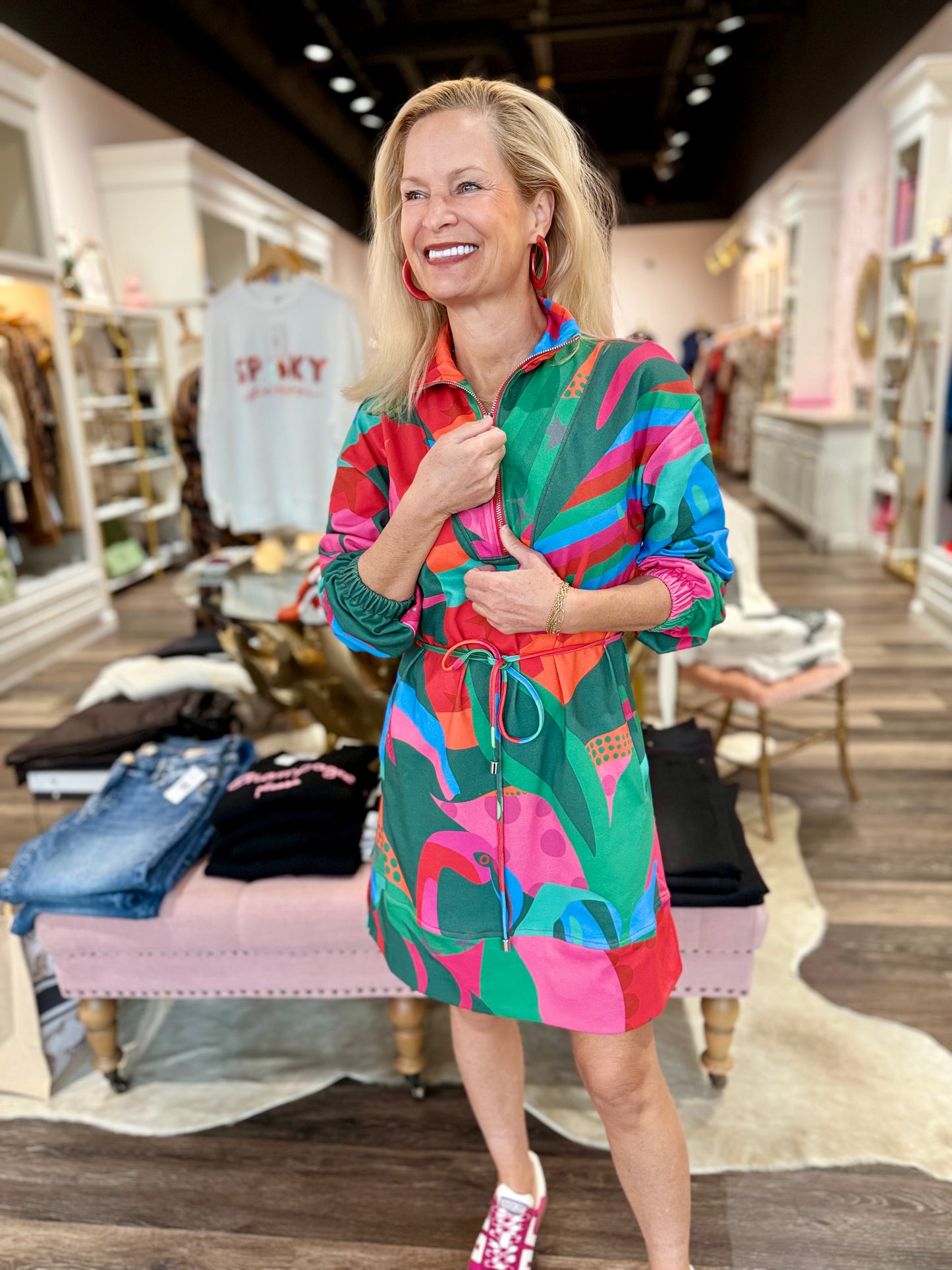 Alden Adair Logan Dress Tropical Jingle