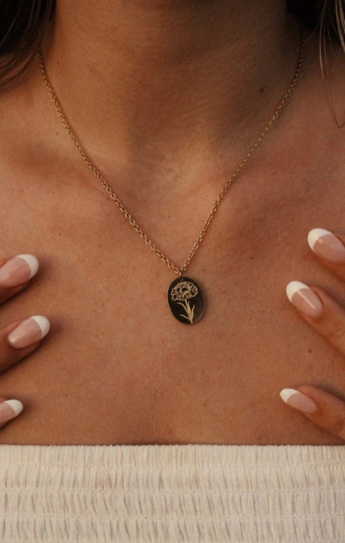 Birth Flower Necklace May Lily of the Valley