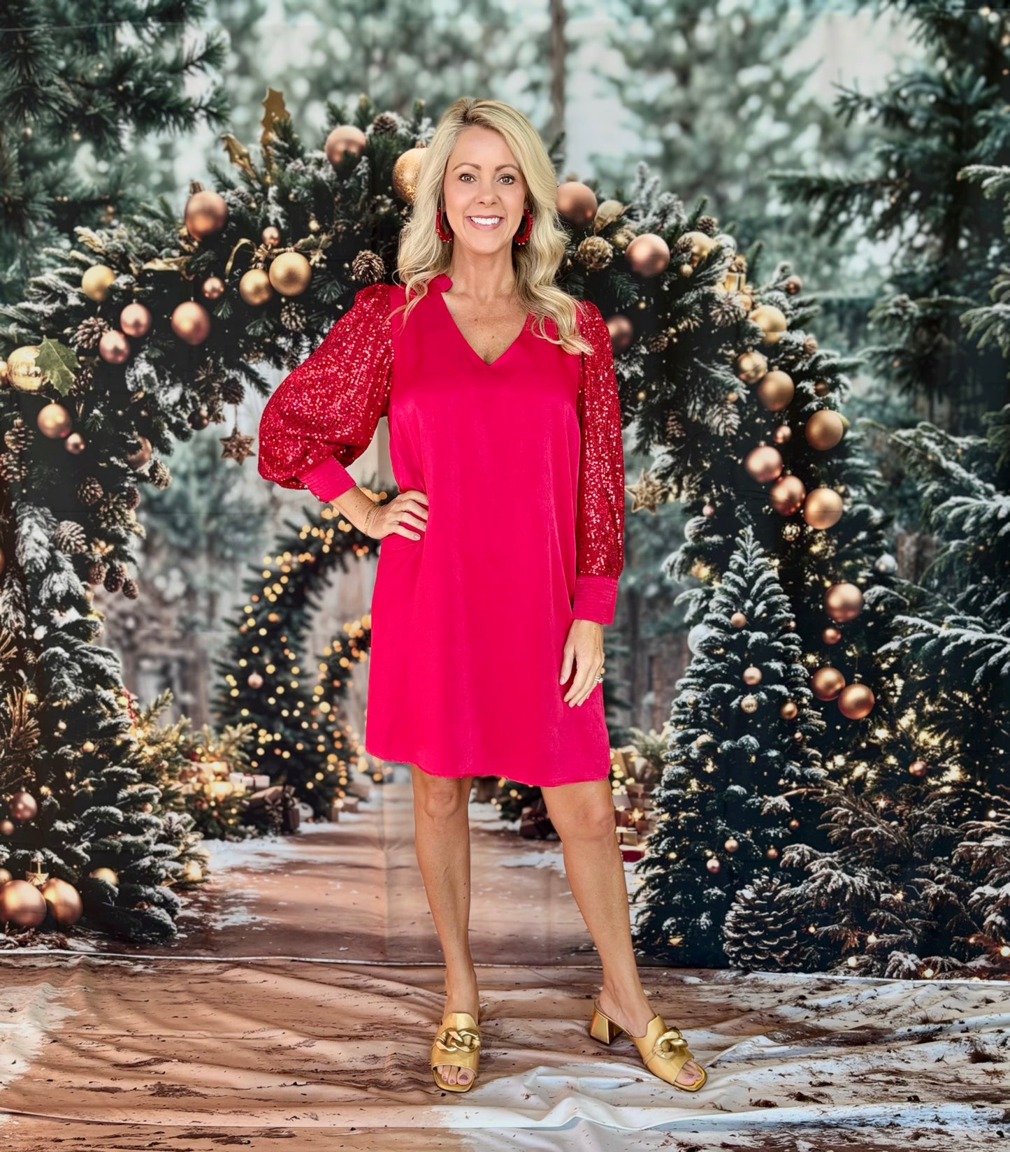 Jordan Dress Red Sequin