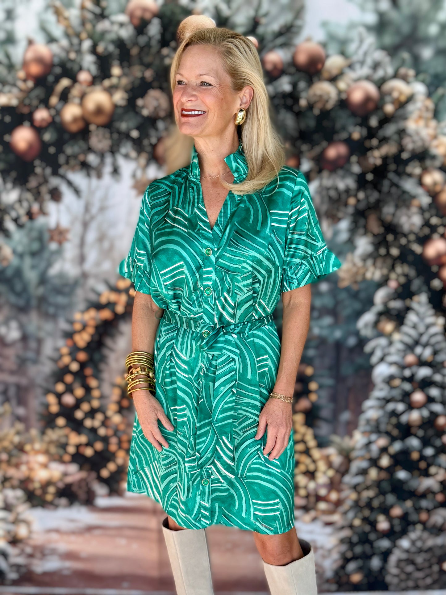 Jade Green Pathways Dress