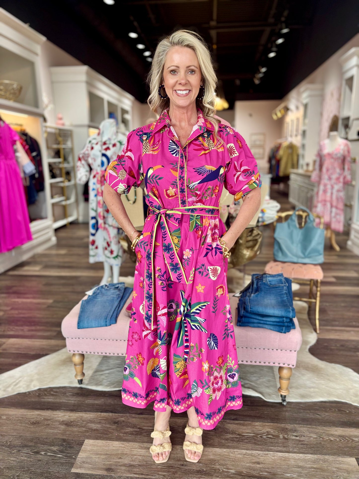 Maude Vivante Remi Dress Raspberry Bloom