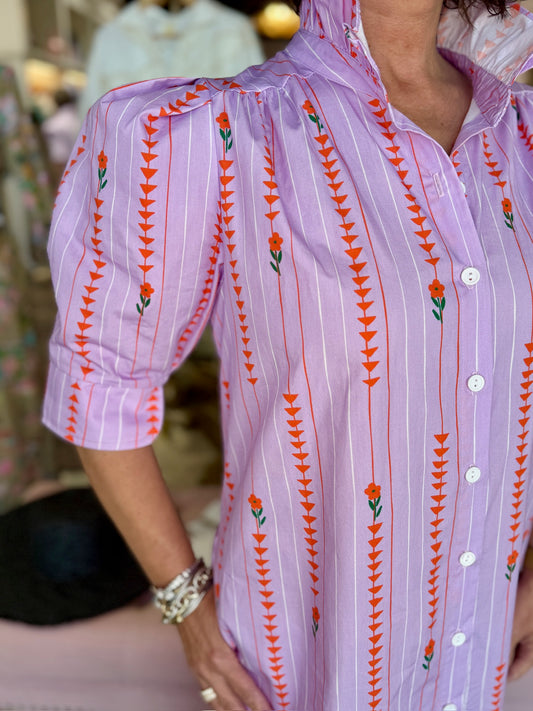 Nina Fleur Path Midi Shirt Dress