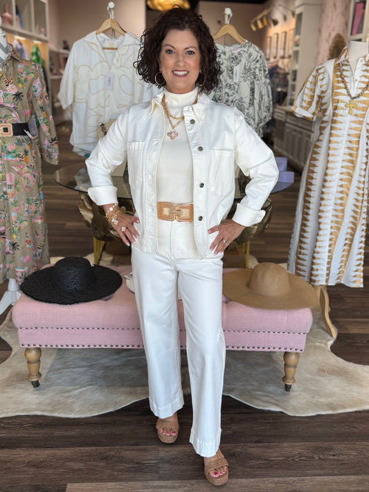 Renuar Woven Pant Creme