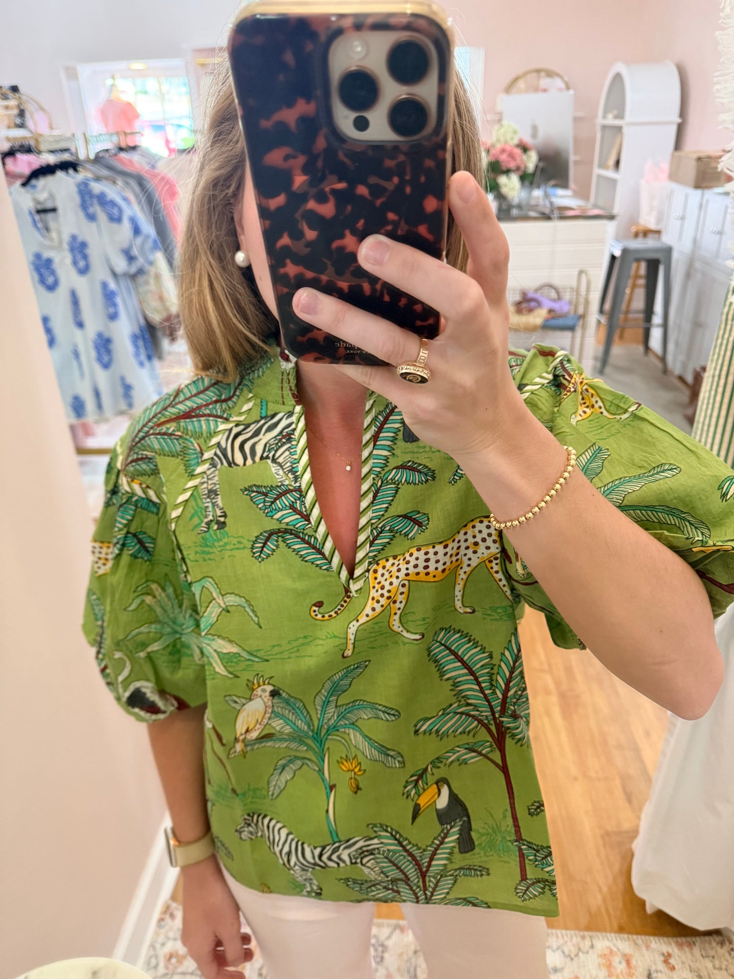 Savannah Breeze Puff Sleeve Top