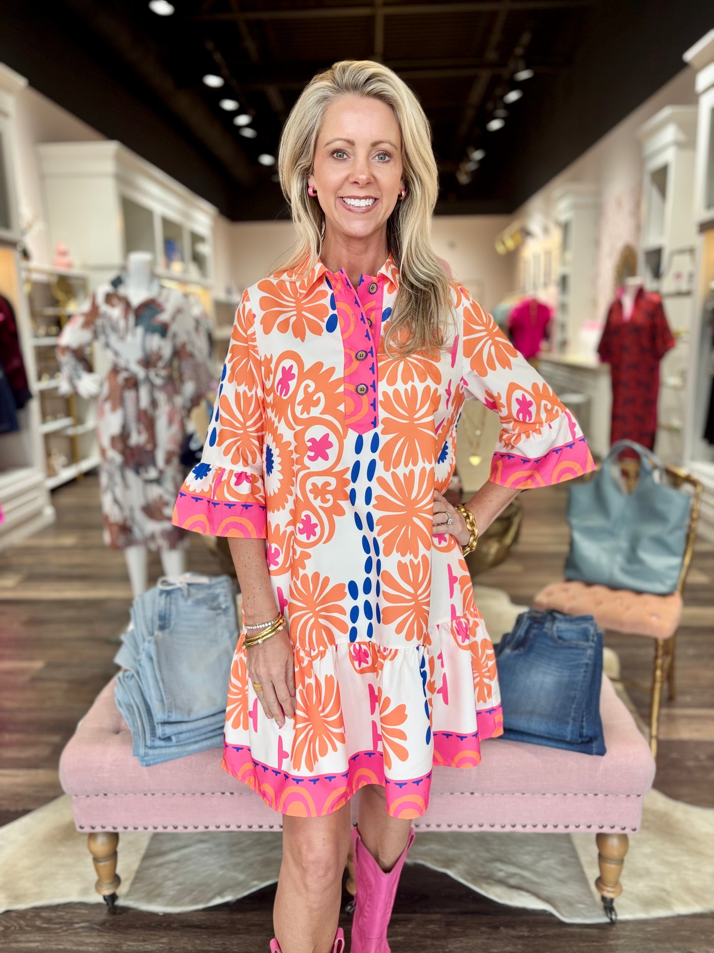 Jade Placket Dress Summer Edge