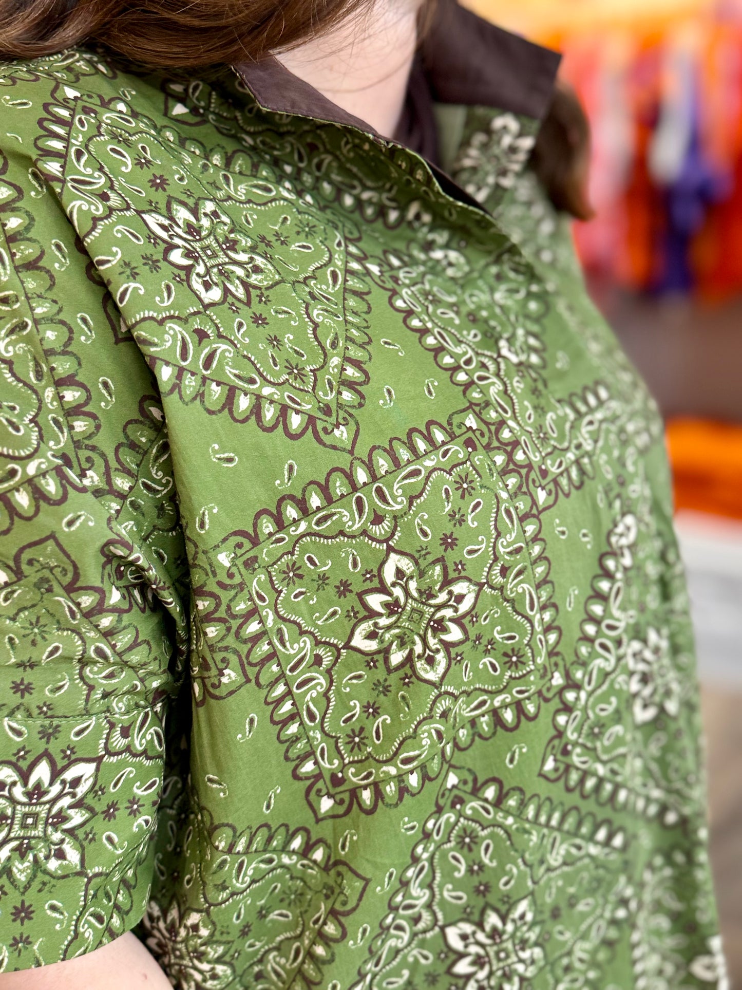 Entro Paisley Everyday Maxi Dress Olive