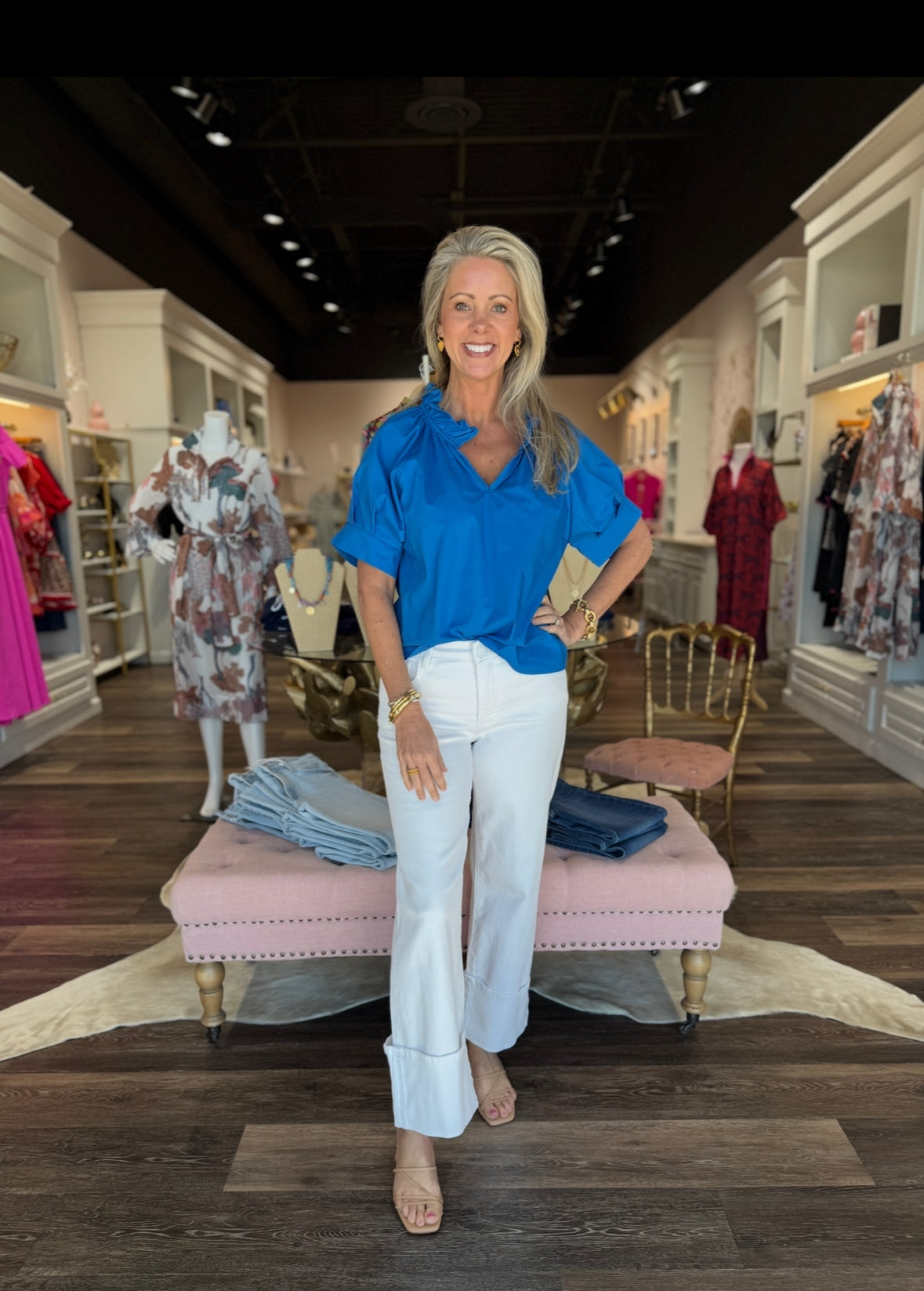 Sofia Blake Top Cerulean