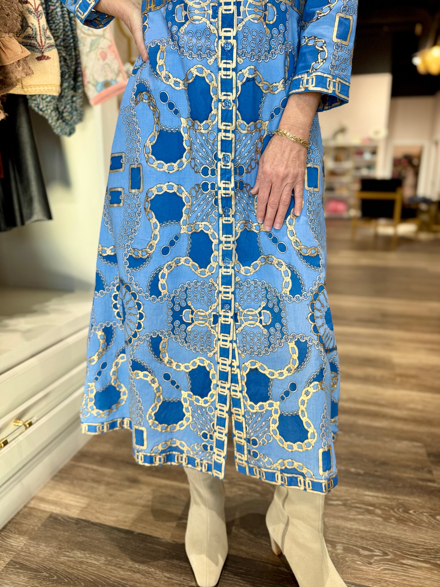 Jude Connally Minna Dress Peri Gold