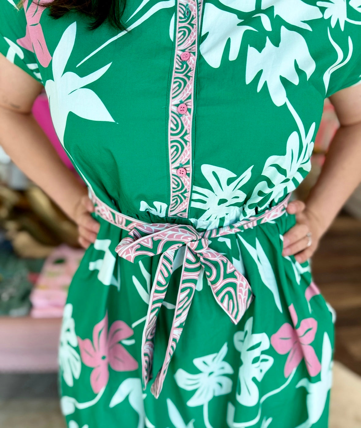 Maude Vivante Rylie Dress Mint Flora