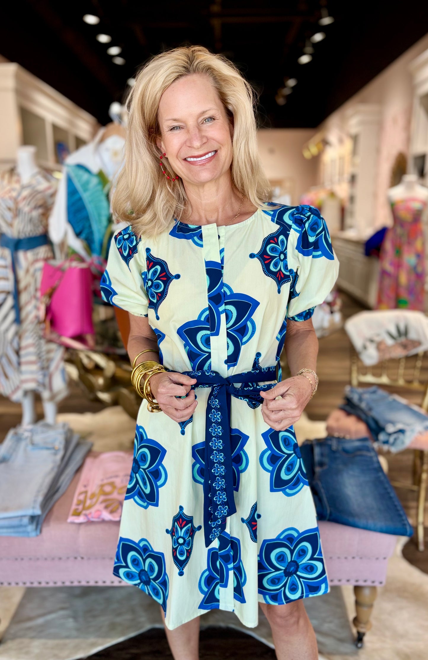 Maude Vivante Skyla Dress Geometric Florals