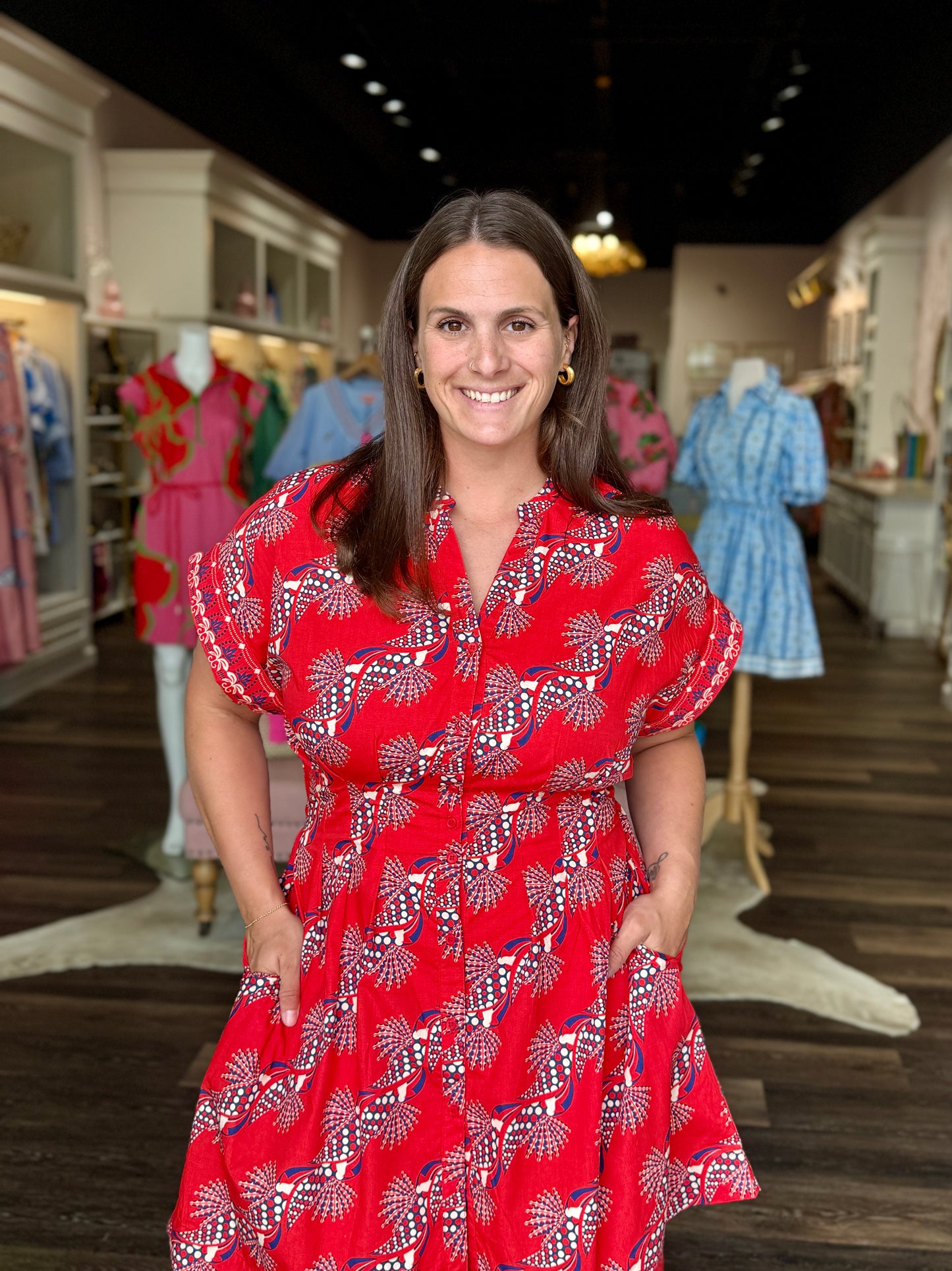 Maude Vivante Yana Dress Crimson Ascent