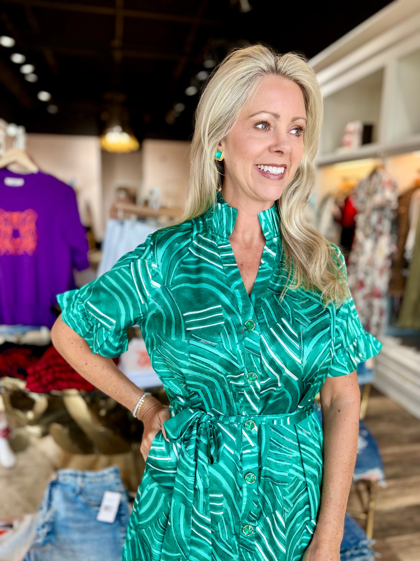 Jade Green Pathways Dress