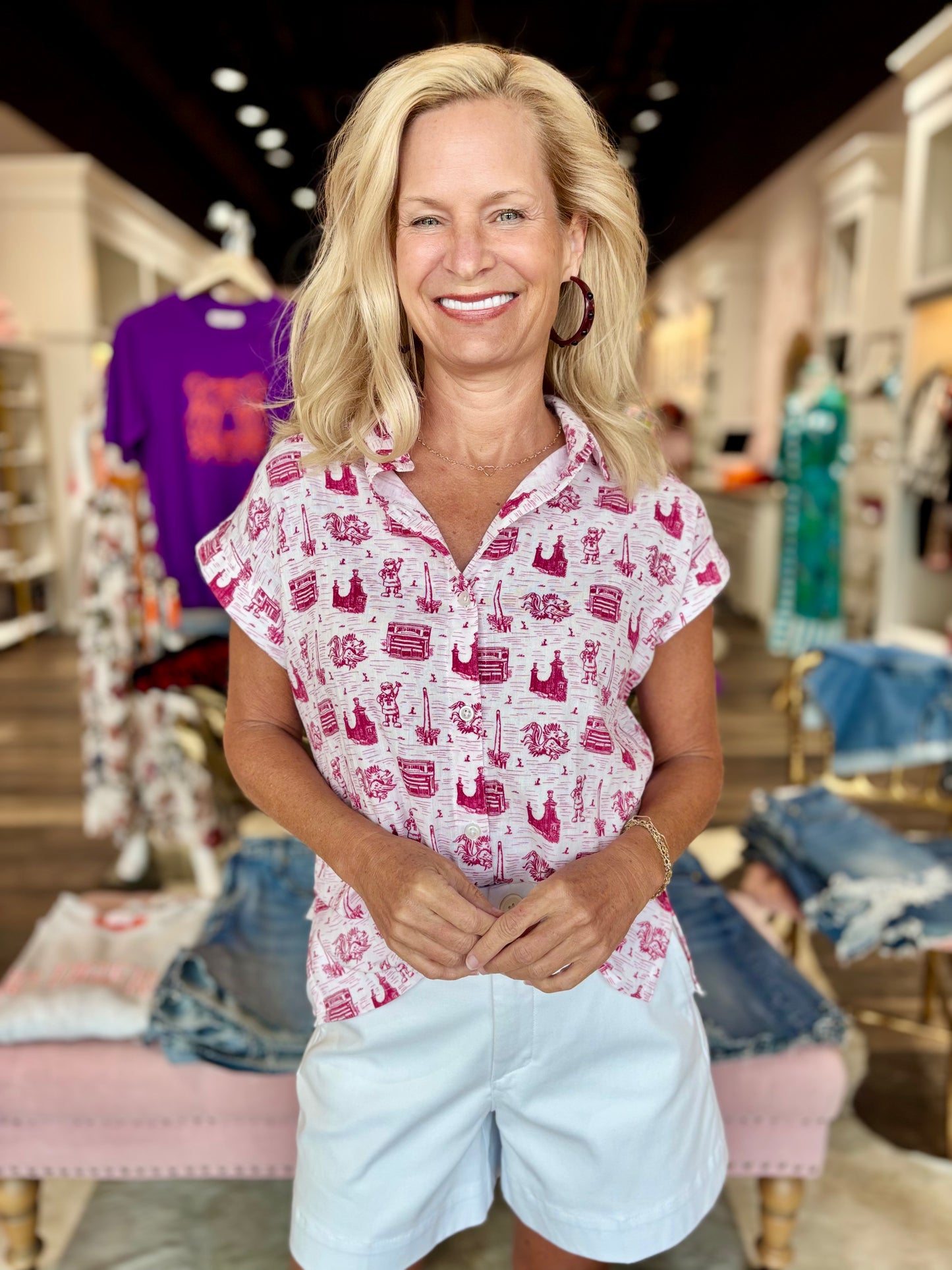 The Team Toile Top South Carolina