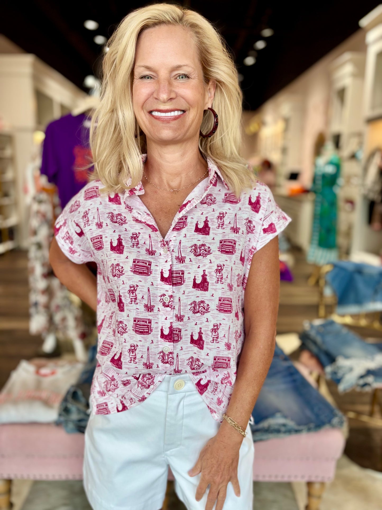 The Team Toile Top South Carolina