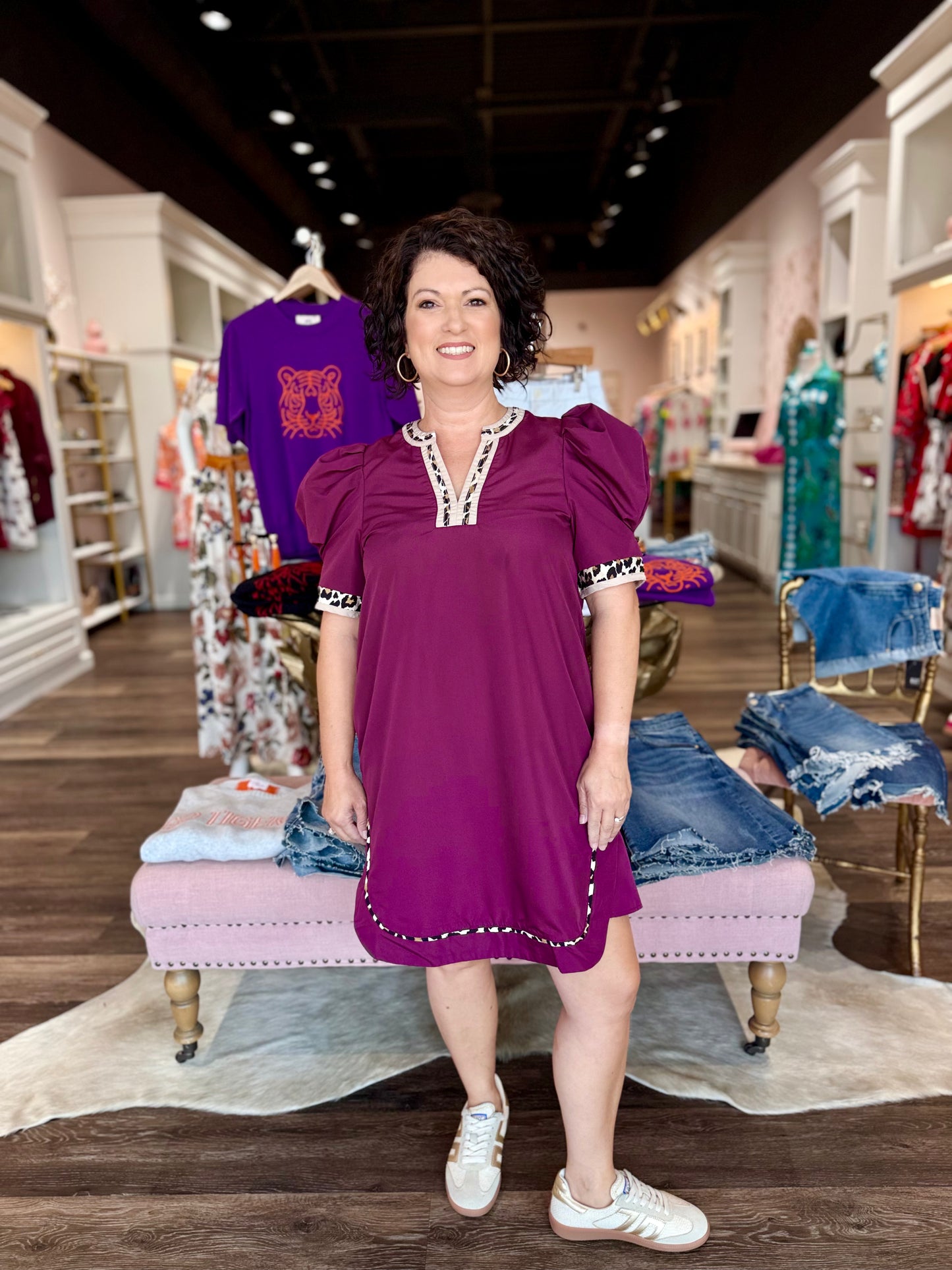 Merlot Cheetah Dress