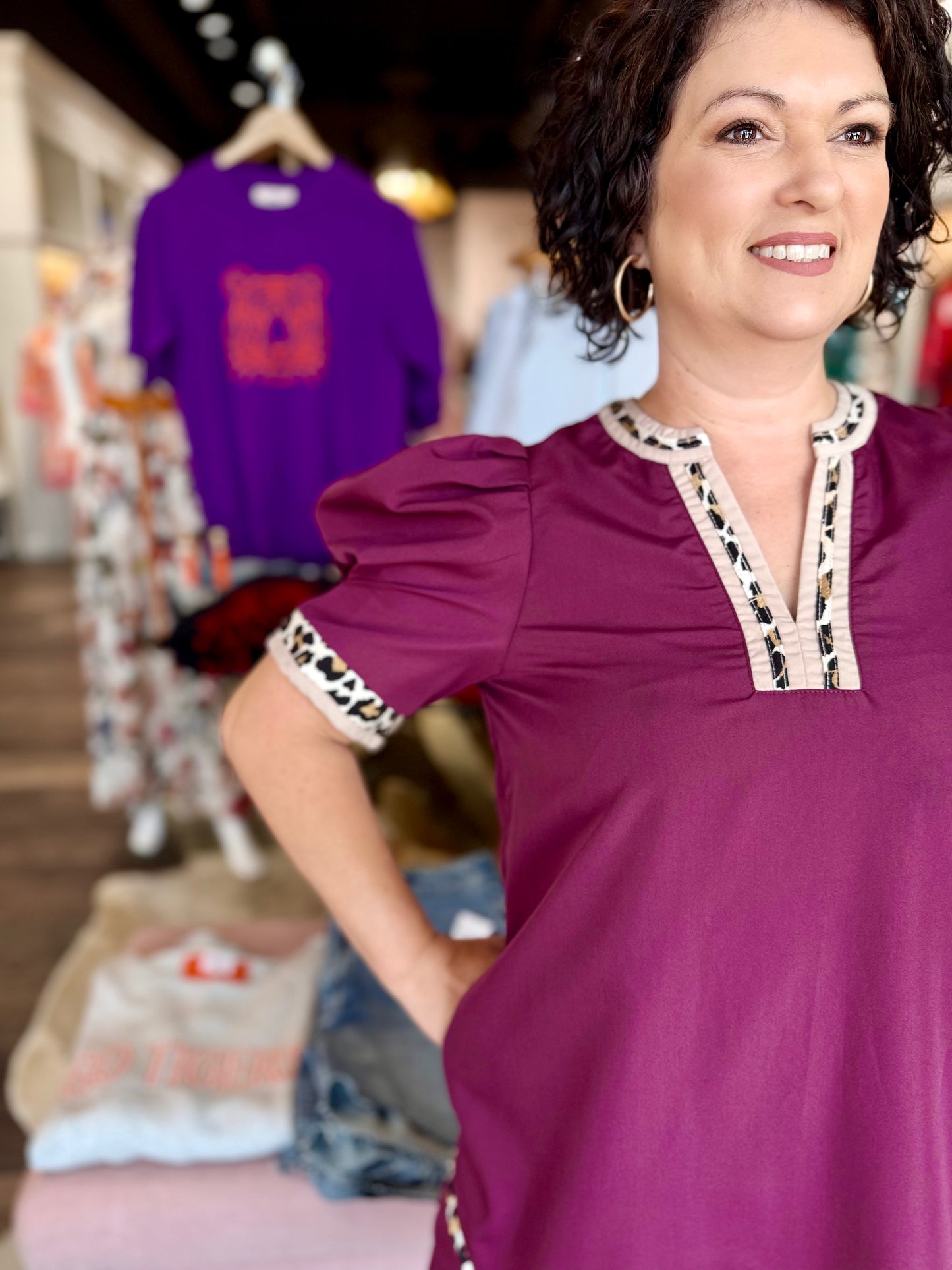 Merlot Cheetah Dress