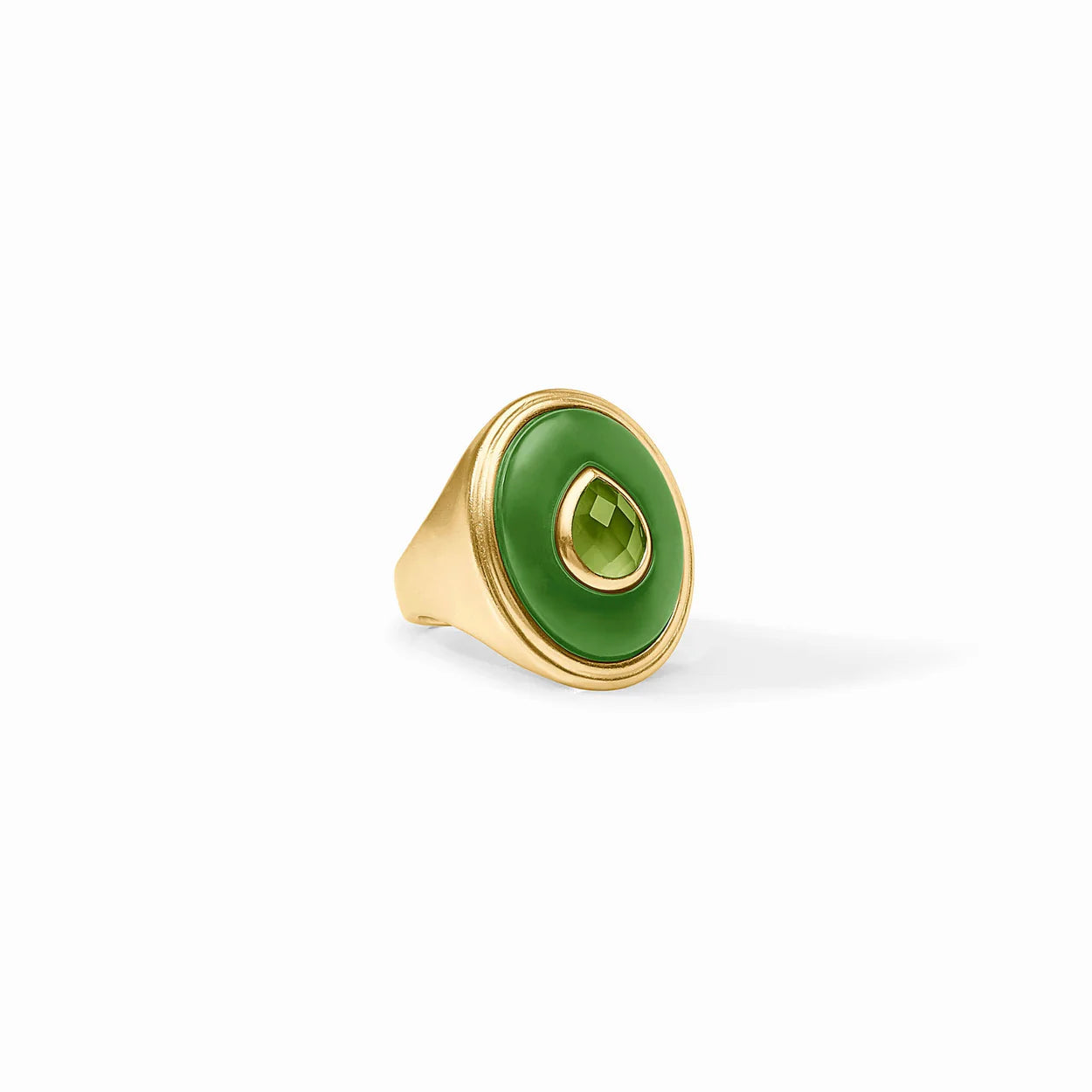 Julie Vos Carnaby Statement Ring Iridescent Palmetto Green
