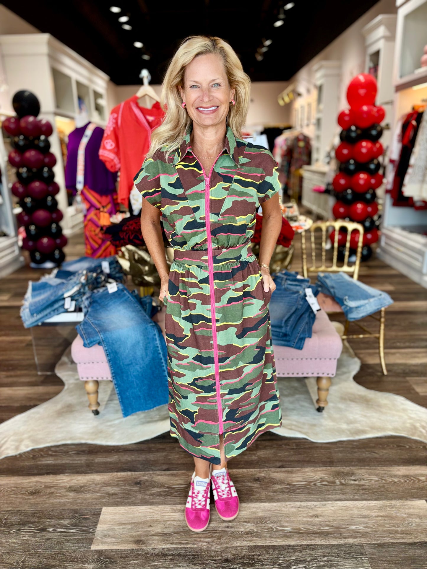 Alden Adair Belle Dress Neon Camo