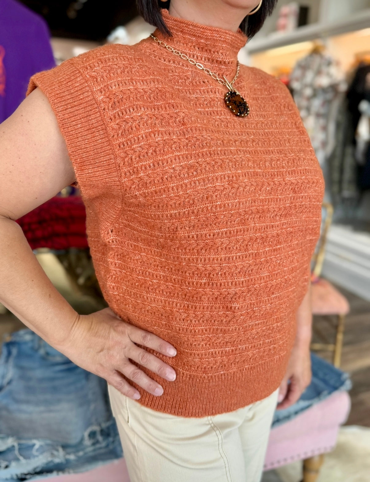 Kerisma Romana Sleeveless Burnt Orange