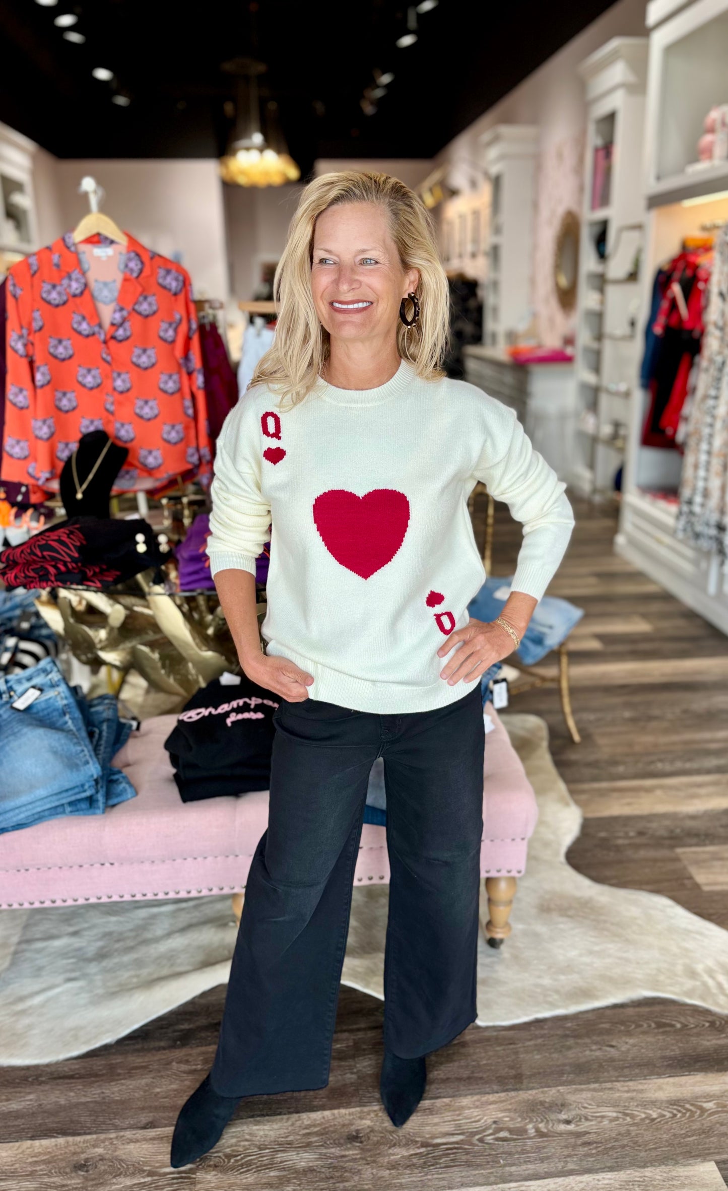 Charlie B Queen of Hearts Sweater