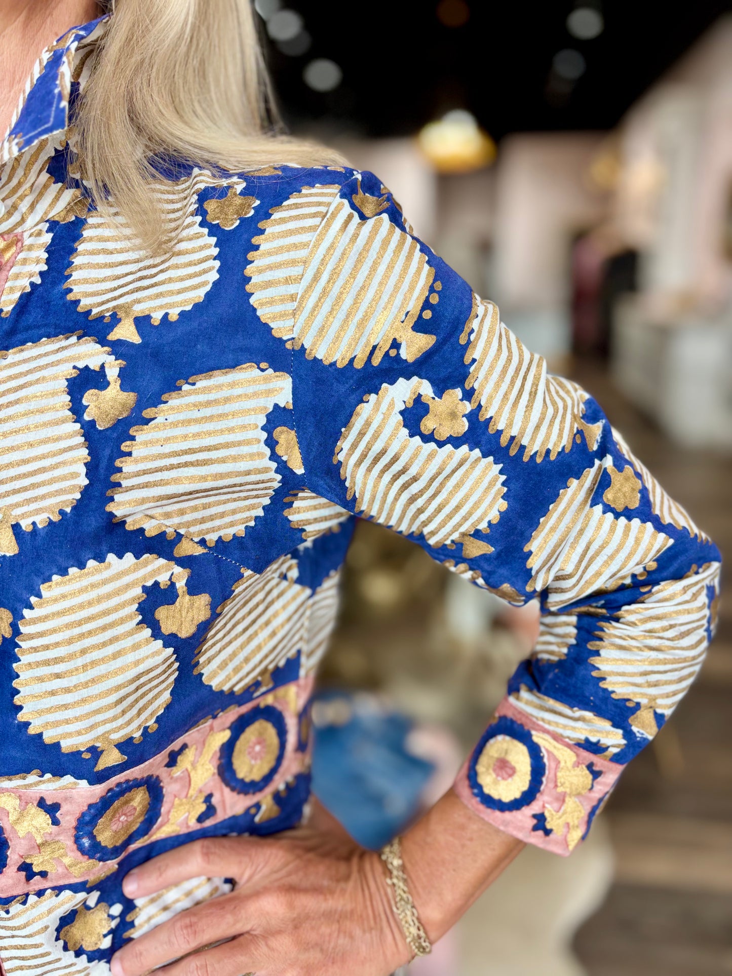 Oliphant Shirt Dress Maxi Agra Navy