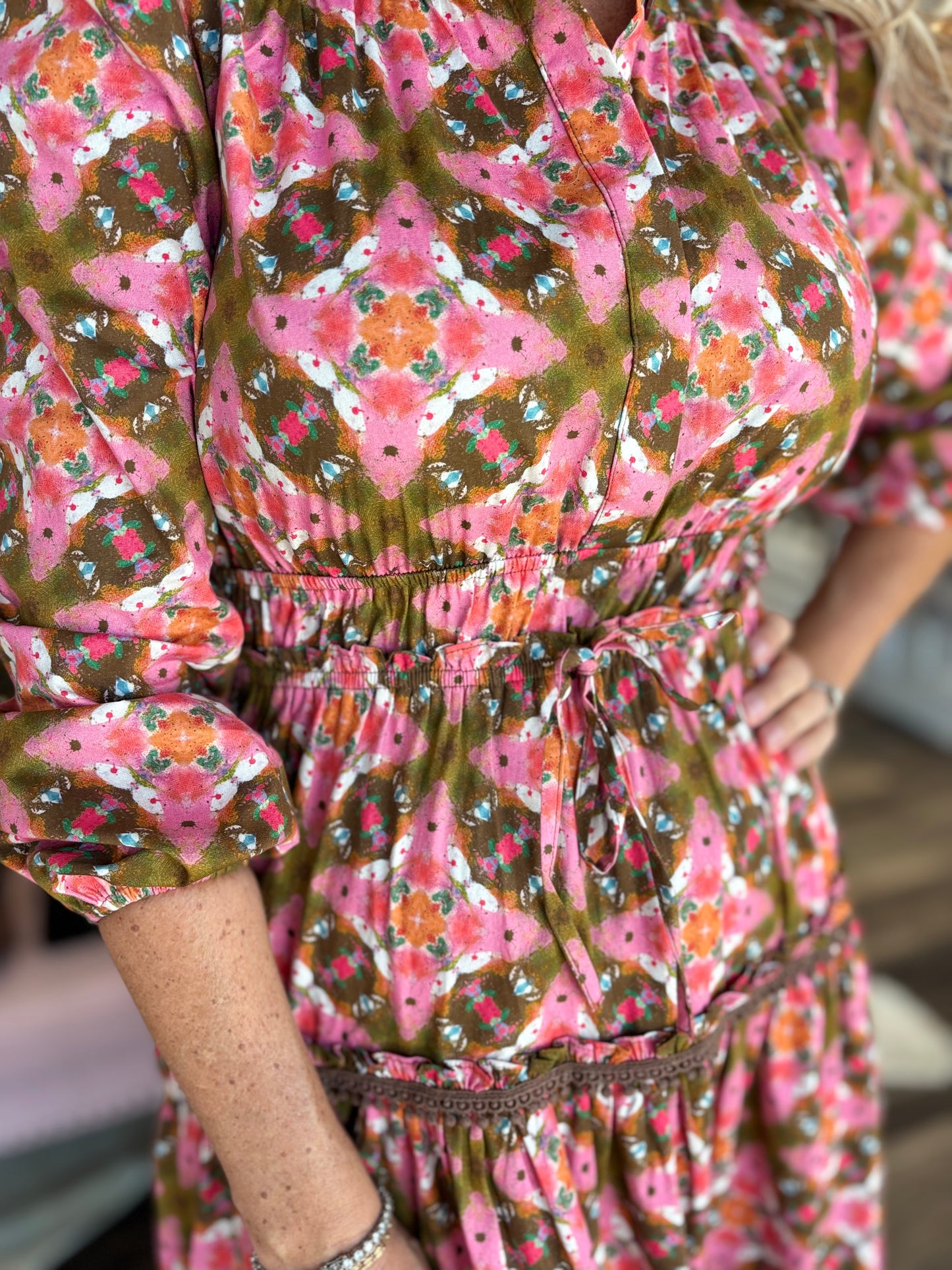 Brooks Avenue Banyan Long Sleeve Dress - Farmhouse Pink