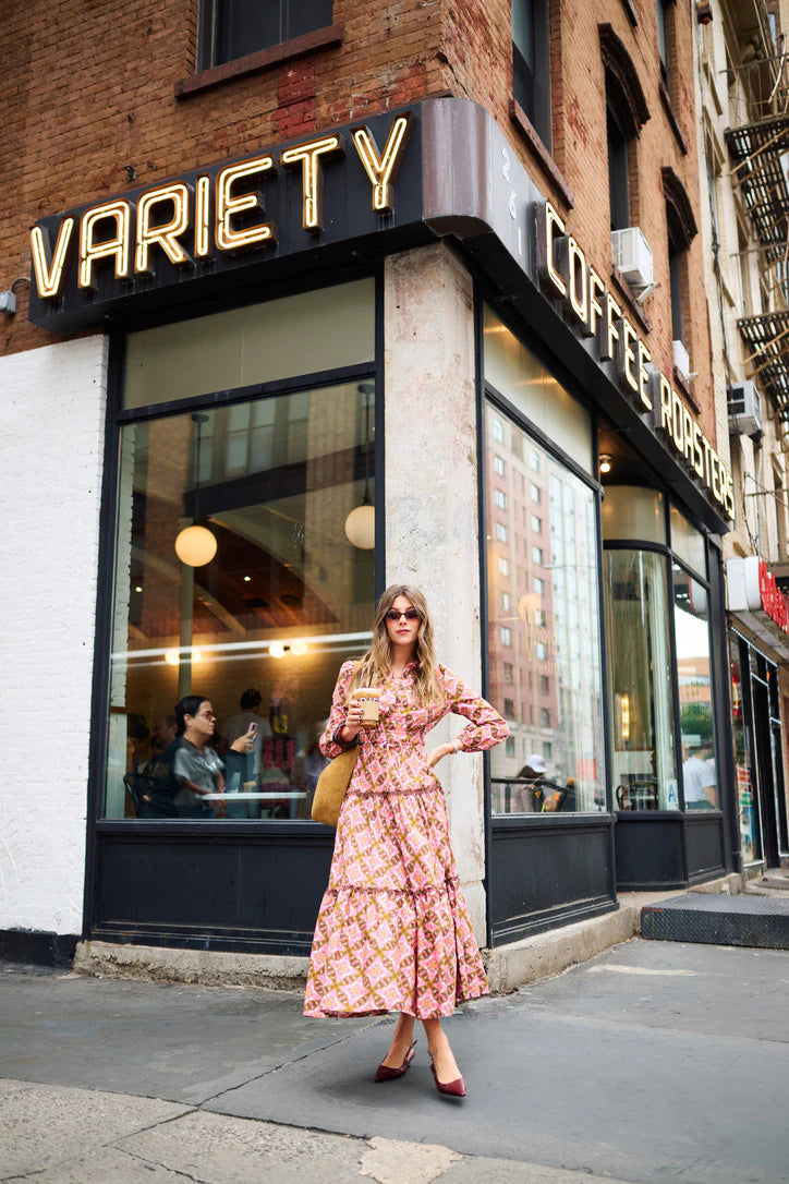 Brooks Avenue Banyan Long Sleeve Dress - Farmhouse Pink