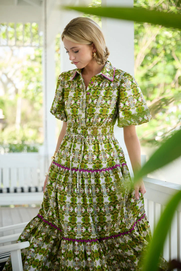 Brooks Avenue Banyan Puff Sleeve Dress - Camo